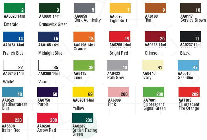 Humbrol Model Paint Color Chart Paint Color Ideas - vrogue.co