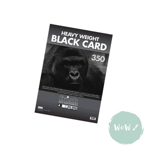 Frisk Black Heavyweight Card pads 350gsm A4