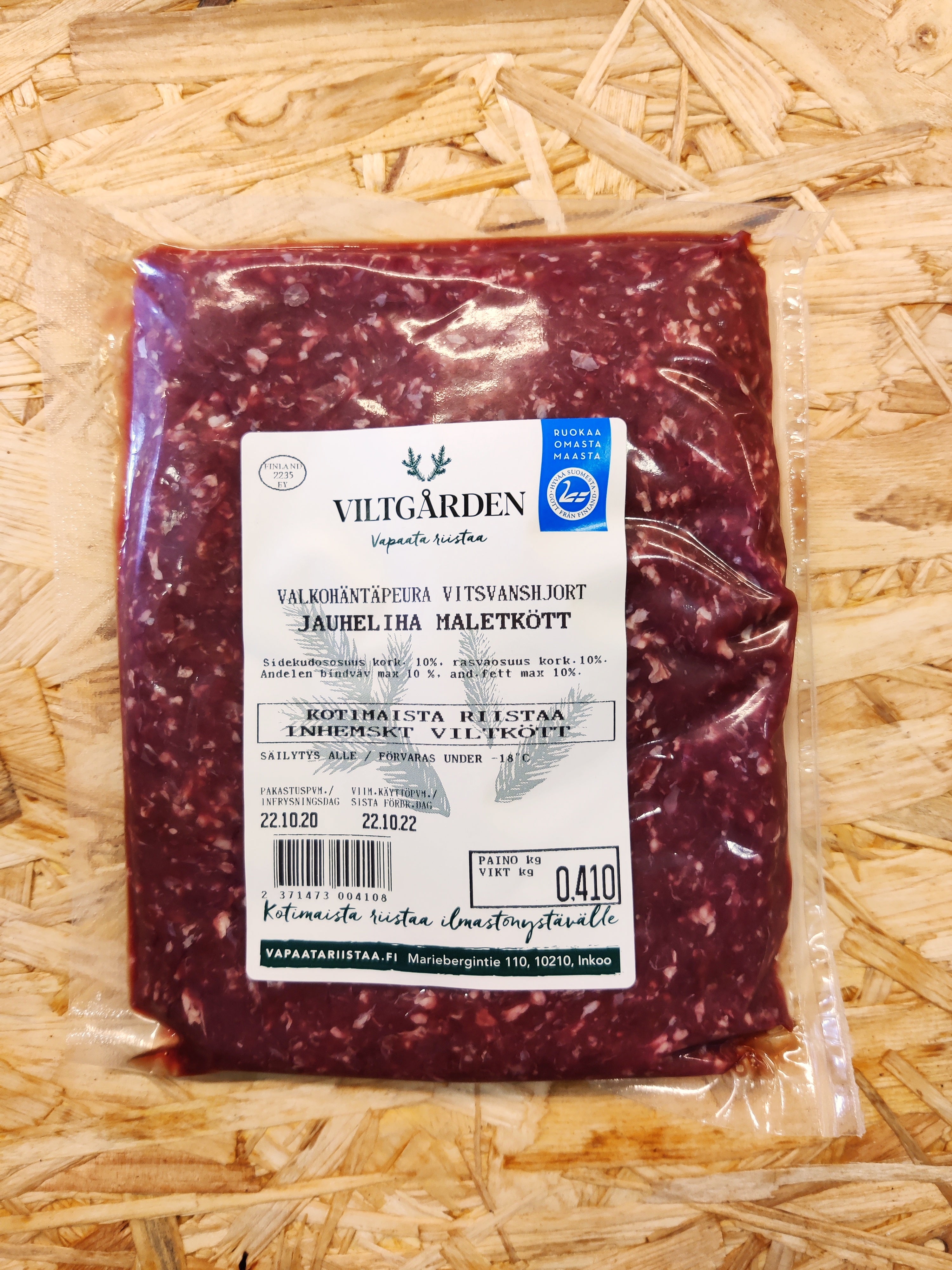 Peuran jauheliha 26,90€/kg – Viltgården -Vapaata riistaa