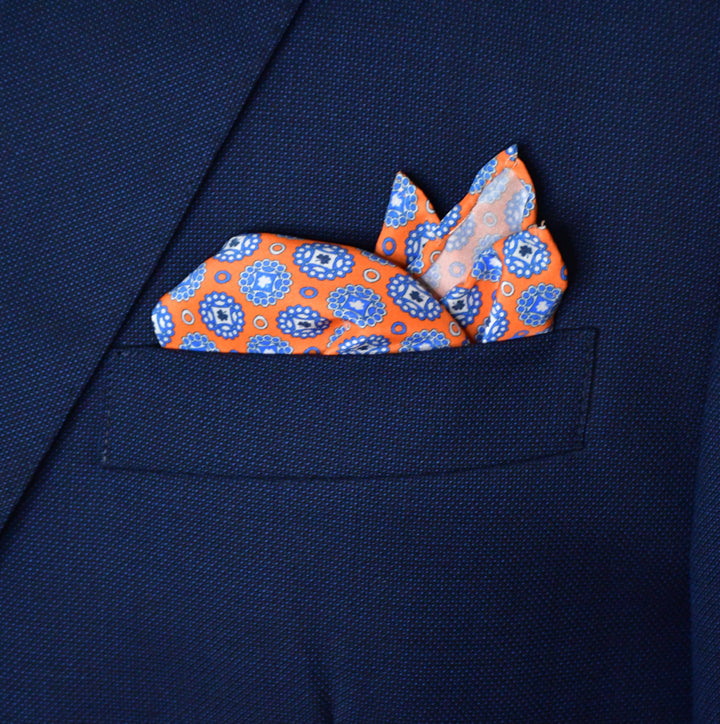 Brass Knuckles Small Circles Pocket Square