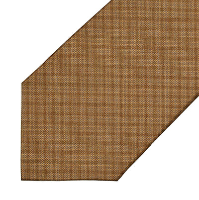 Tan & Light Blue Windowpane Tie (Brooklyn)