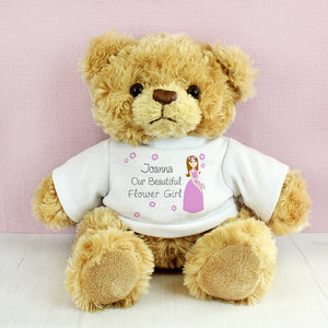 personalised flower girl teddy