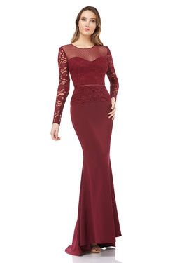 js collections lace mermaid gown