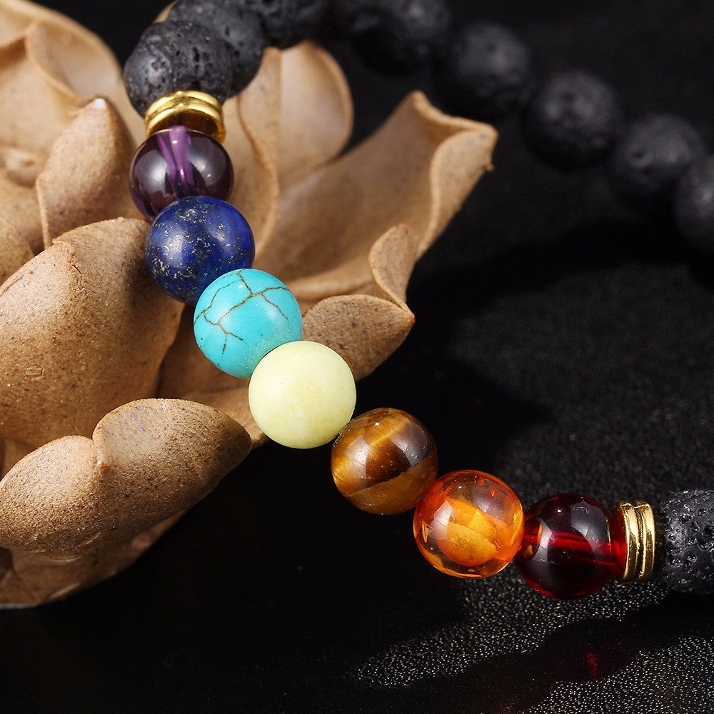 7 Chakra Lava Stone Healing Bracelet – Artisan Charms