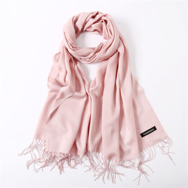 solid cashmere scarf