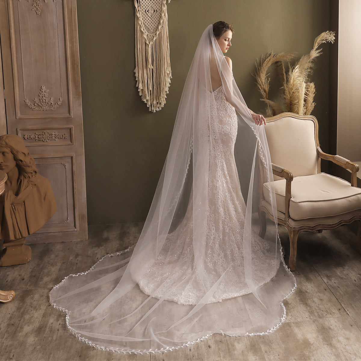 PENELOPE - Pearl Wedding Veil – KynaMaree