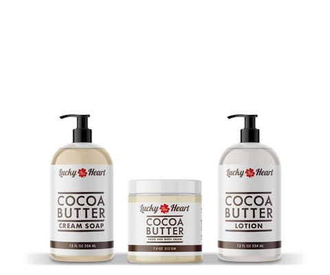 lucky heart cocoa butter skin care collection