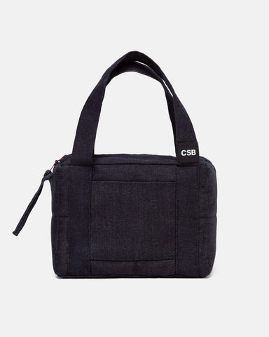 DENIM MINI PUFFER BAG