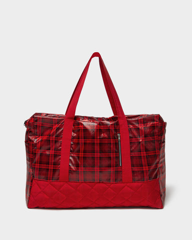 PLAID TRAVEL BAG