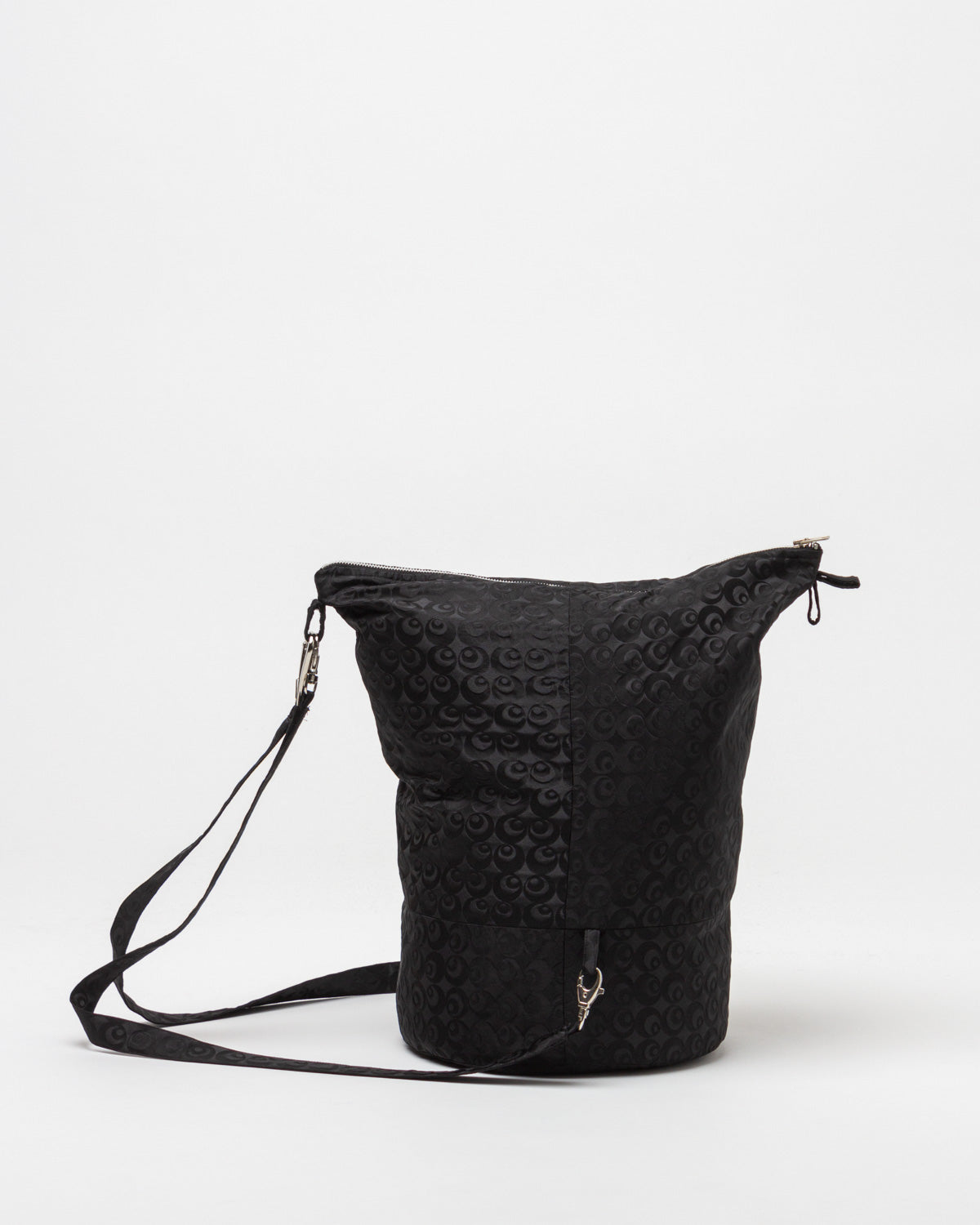 Black Embossed Slouch Bag