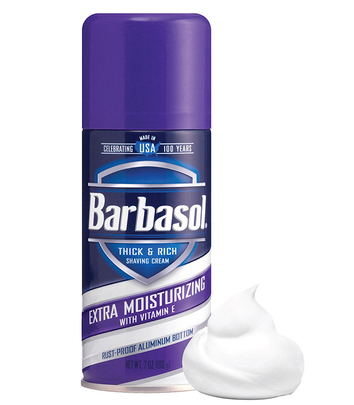 Barbasol Extra Moisturizing with Vitamin E Thick & Rich Shaving Cream Made in USA