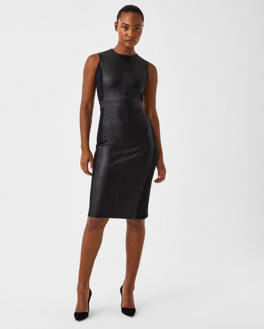 The Perfect A-line 3/4 Sleeve Dress Classic Black - SPANX – Jackie