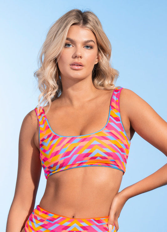 Maaji Dragon Fruit Issey Sporty Bralette Bikini Top