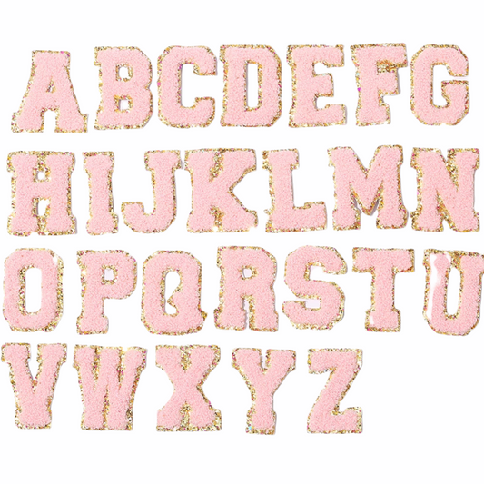 Chenille/Glitter Letters-Mint