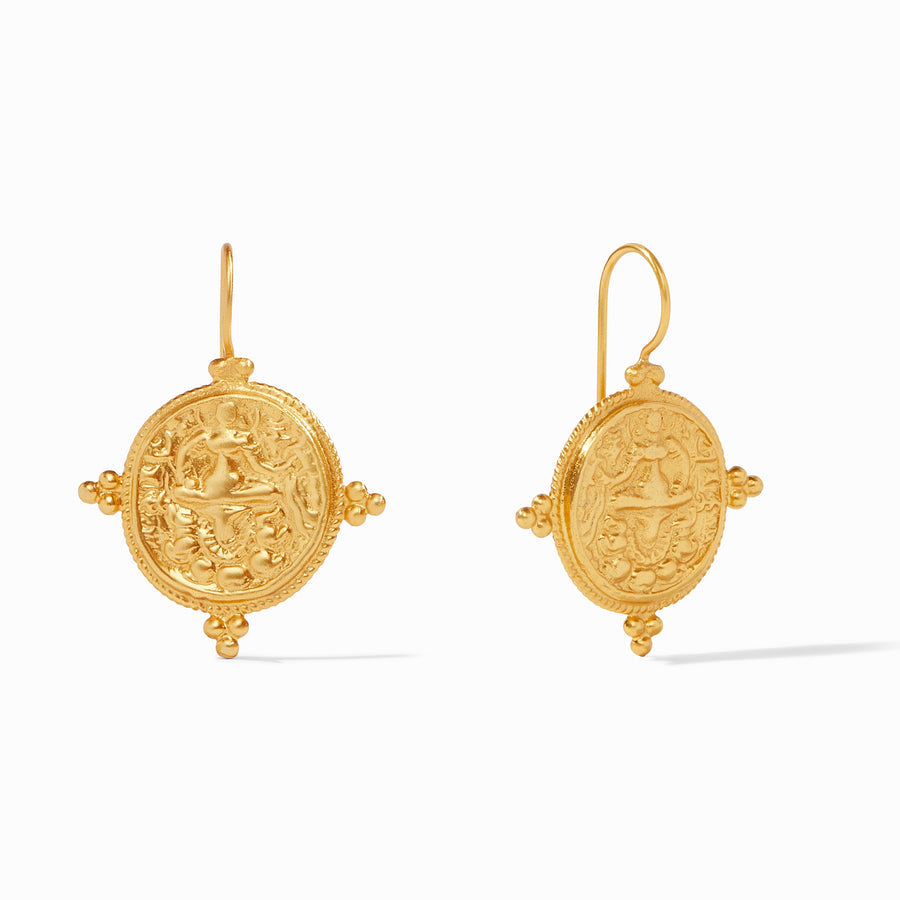 Julie Vos Quatro Coin Earring-Gold