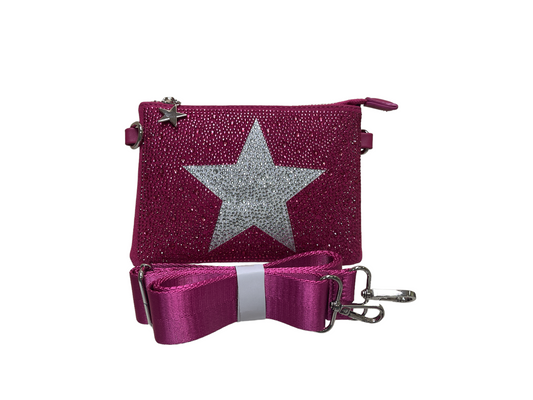 Vintage Havana Mini Molly Clear Leopard Star Stadium Cross-Body