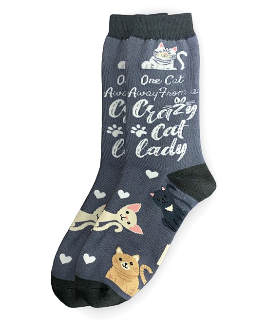 crazy cat lady socks