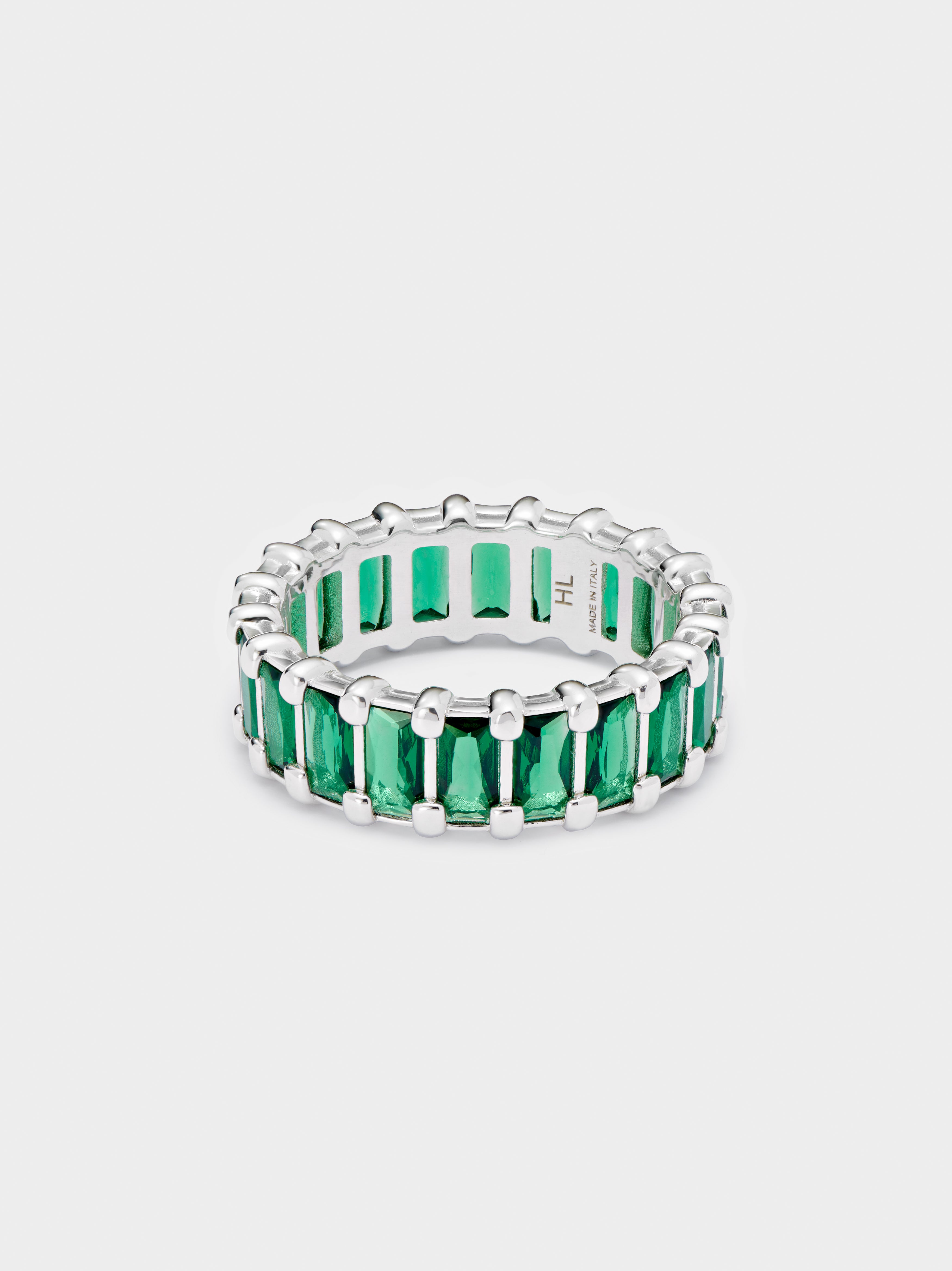 SS23 Green Baguette Eternity Ring