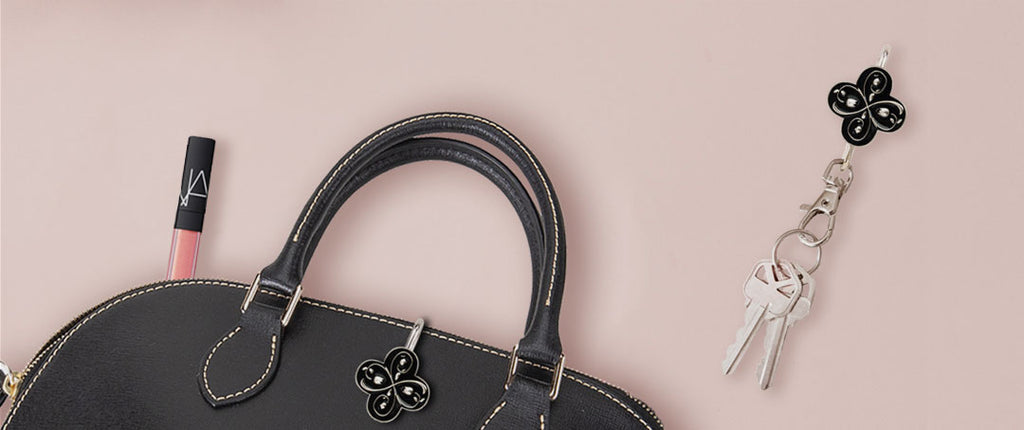 Black White Cat Key Finder Key Ring Bag Hook NWT Handbag Accessories Accessory 