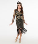 Sophisticated Long Sleeves Mesh Sequined Beaded Dress