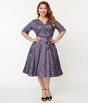 Dolly & Dotty 1950s Bug Collection Print Matilda Wrap Dress