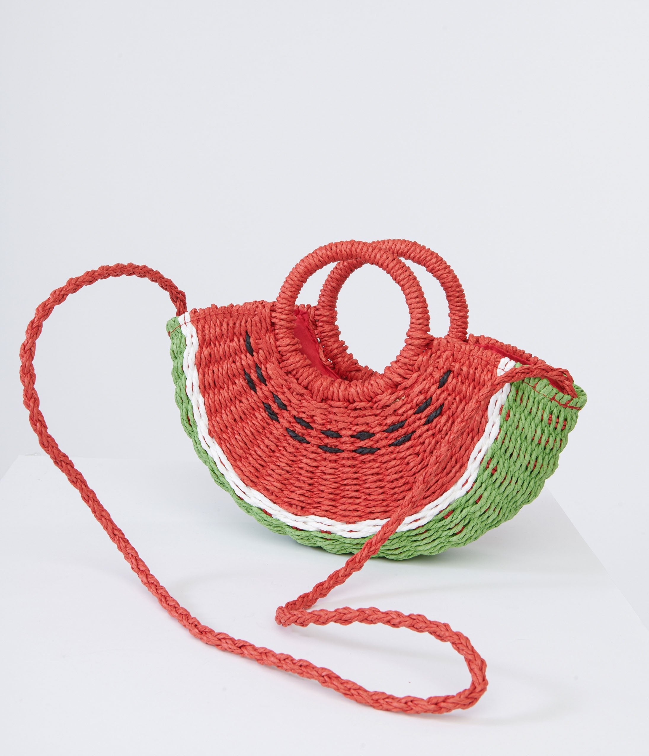 

1970S Watermelon Rattan Handbag