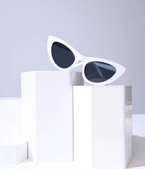 White Capri Cat Eye Sunglasses