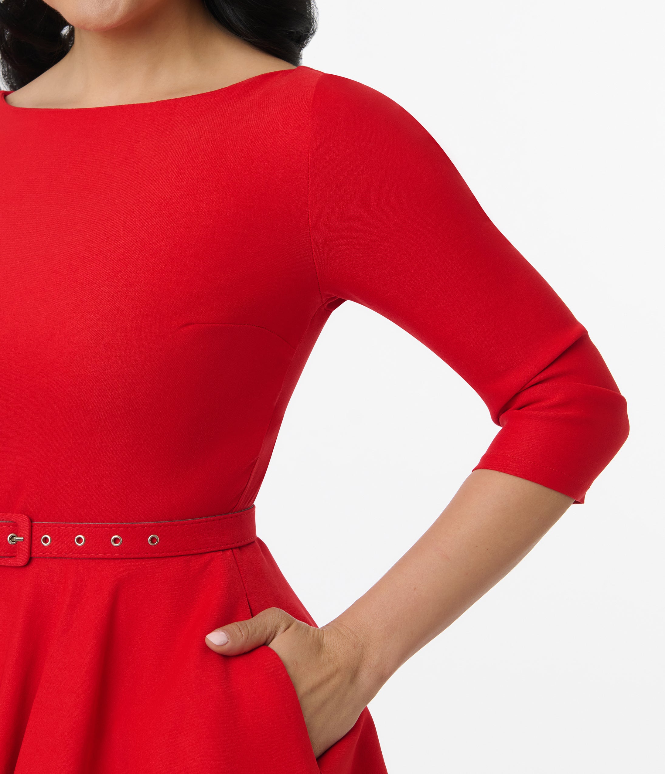 Unique Vintage 1950s Bright Red Devon Swing Dress(XS/2)