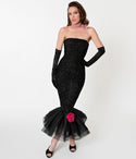 Sophisticated Strapless Glittering Vintage Mermaid Dress
