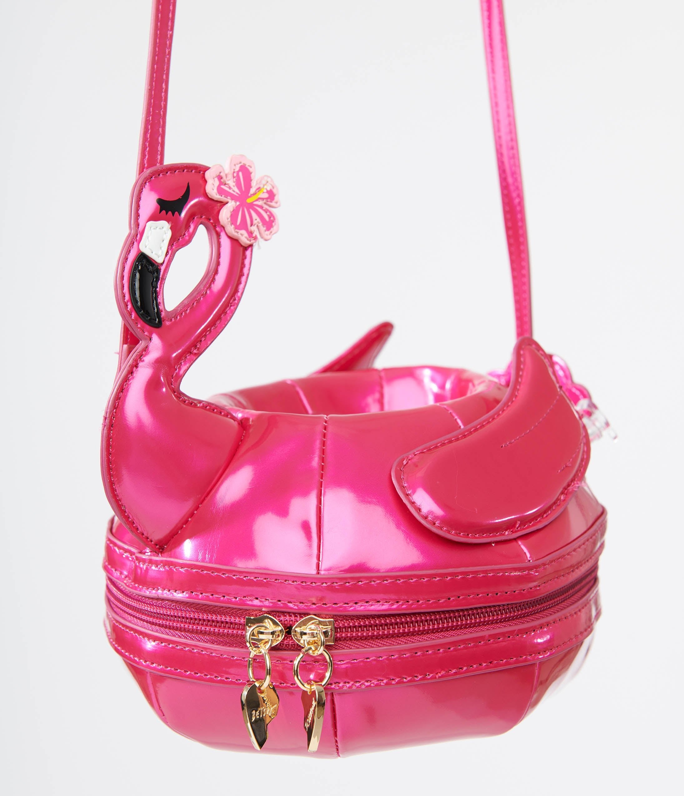 

Betsey Johnson Hot Pink Flamingo Floatie Handbag