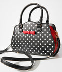 Black & Poppy Polka Dot Handbag