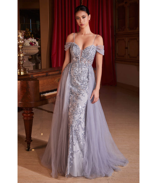 Sophisticated Corset Waistline Off the Shoulder Lace-Up Fitted Wrap Prom Dress
