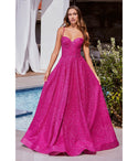 Strapless Glittering Ball Gown Prom Dress