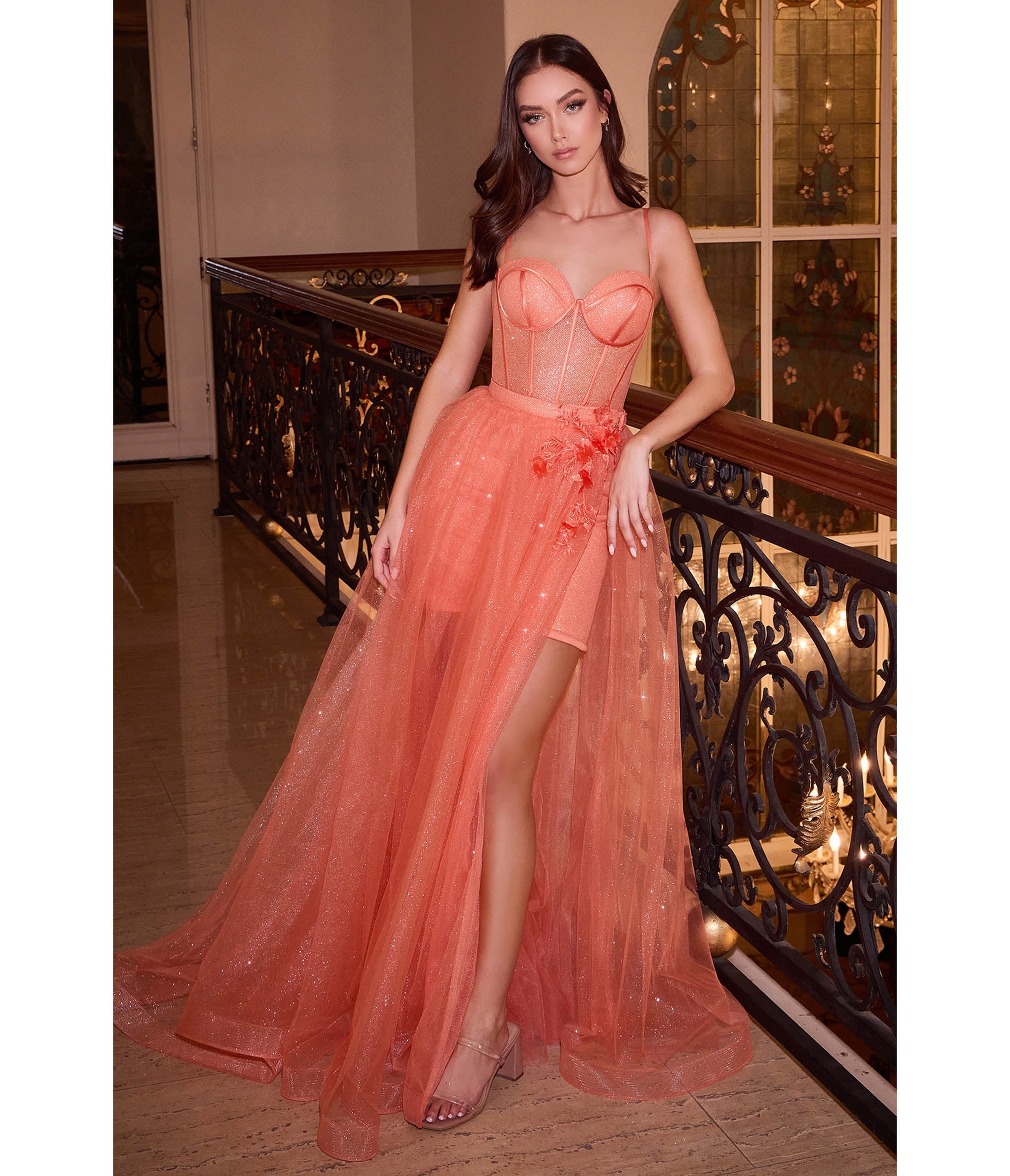 

Cinderella Divine Orange Sparkle Gown