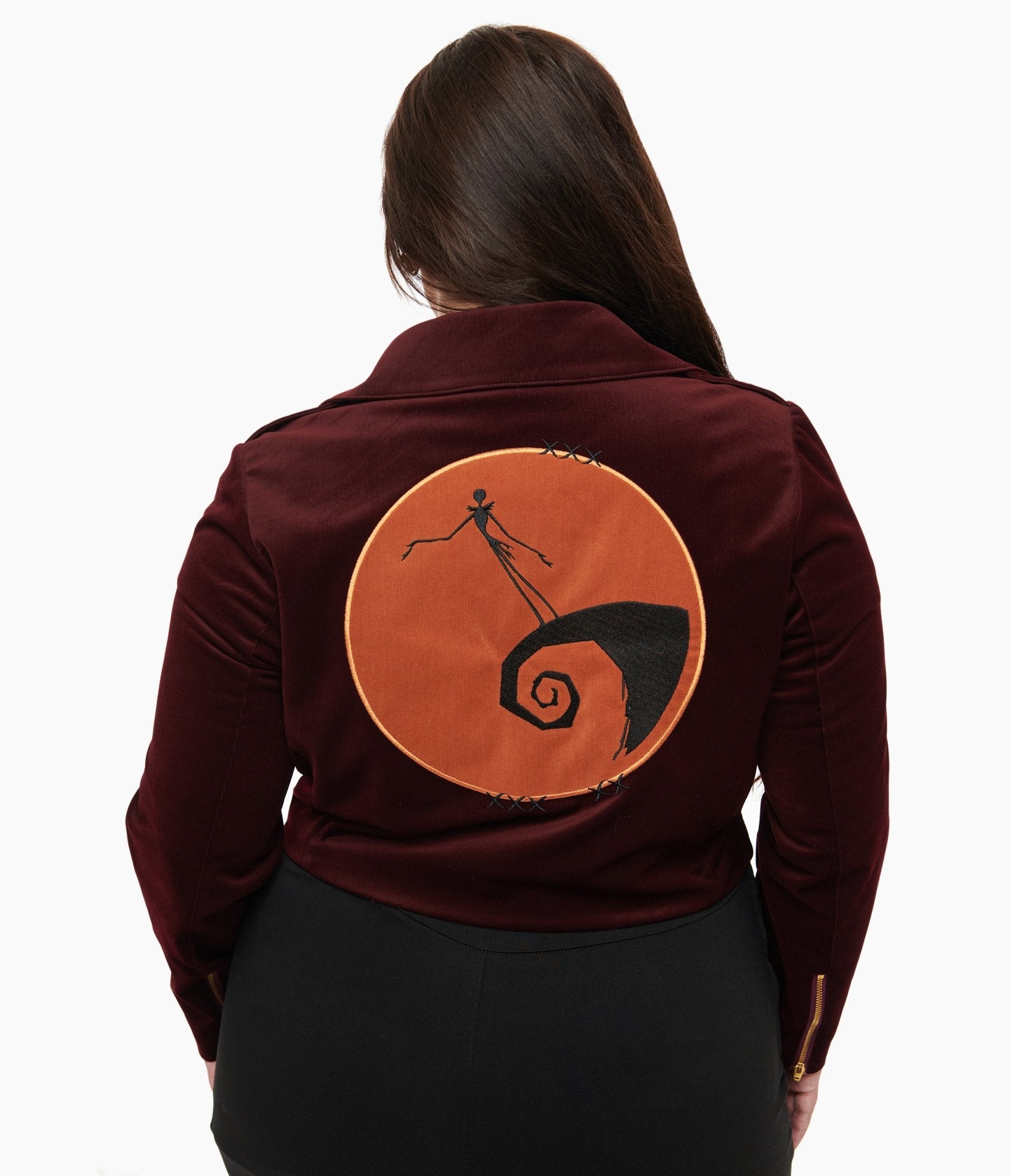 Tim BurtonÕs The Nightmare Before Christmas by Unique Vintage Plus Size Burgundy Velvet Jacket