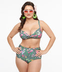 Forest & Cherry Blossom Two Piece Swim Set