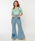 Hell Bunny Plus 1970s Denim Molly Jeans