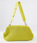 Light Woven Leatherette Handbag