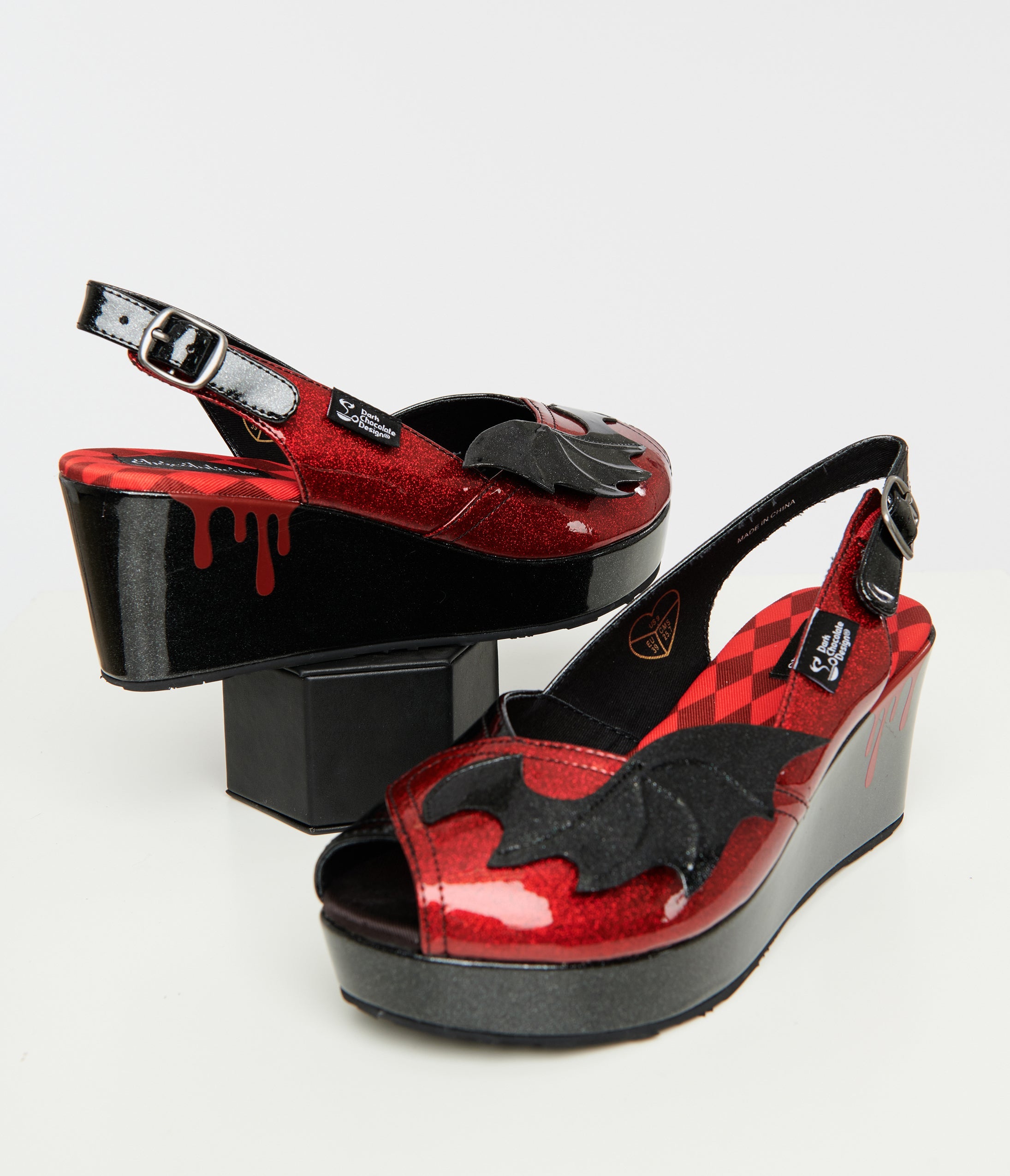 

Red & Black Scarlet Wedge Sandals