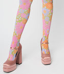 1960s Pink & Flower Power Tights