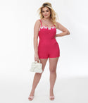 1960s Hot Pink & Butterfly Ossining Romper