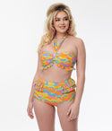 Happy Groovy Rainbow Ruffle Swim Bottom