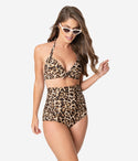 Print Monroe High Waist Swim Bottom