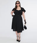 Plus Size Pocketed Swing-Skirt Spaghetti Strap Dress