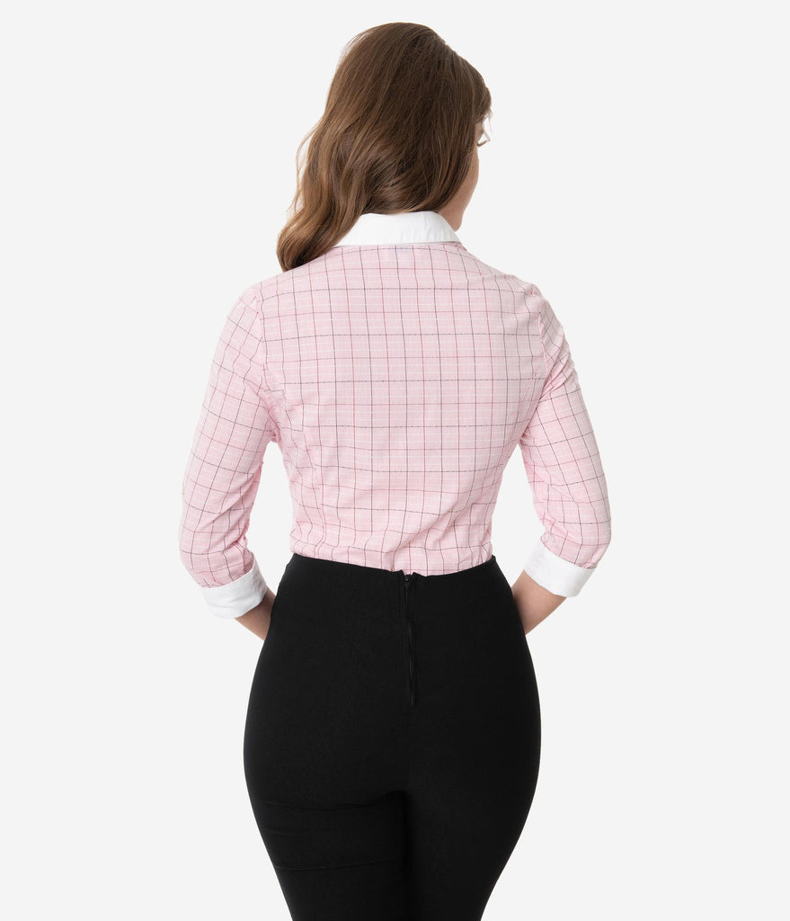 pink formal blouse