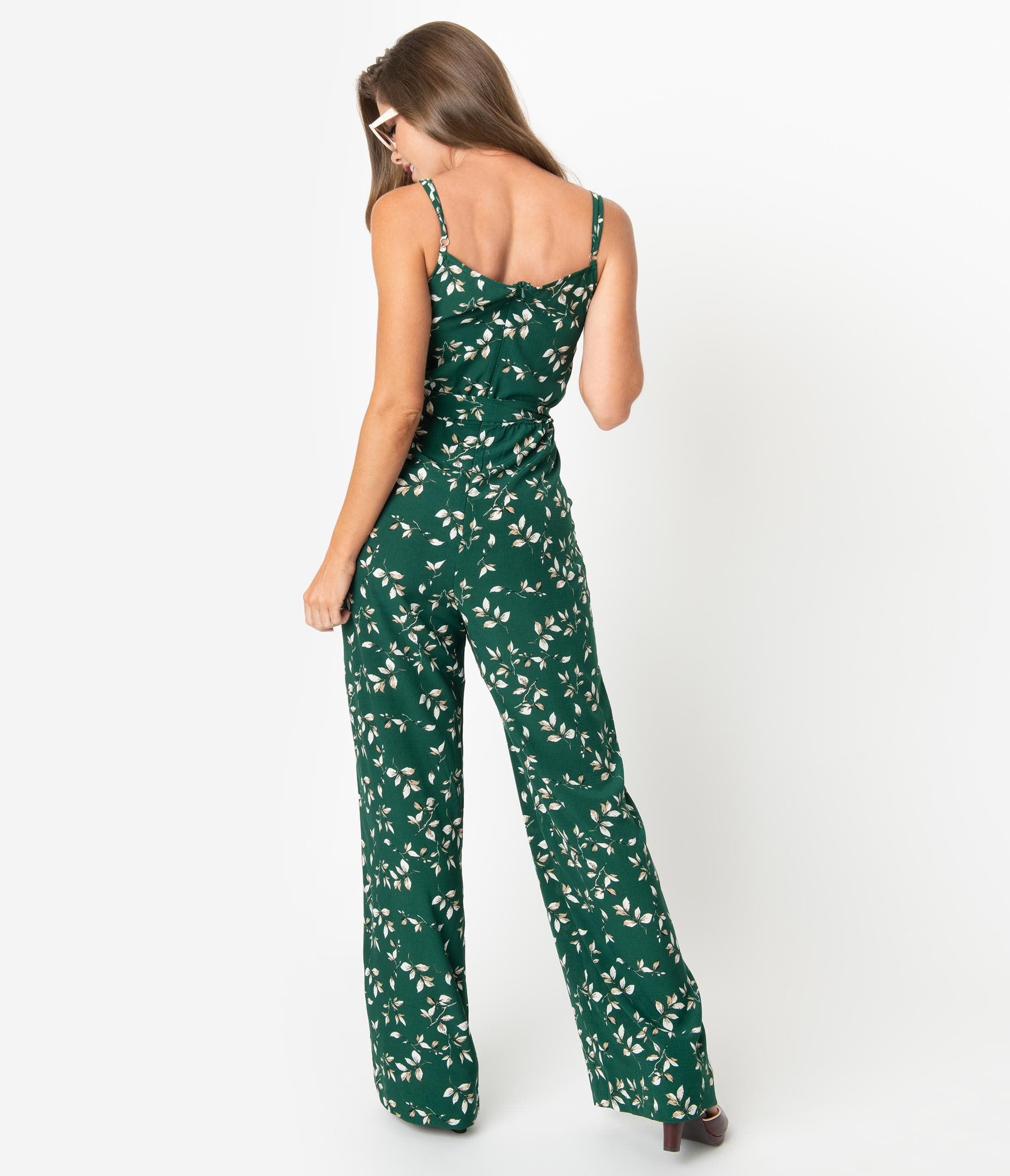 ivory floral jumpsuit