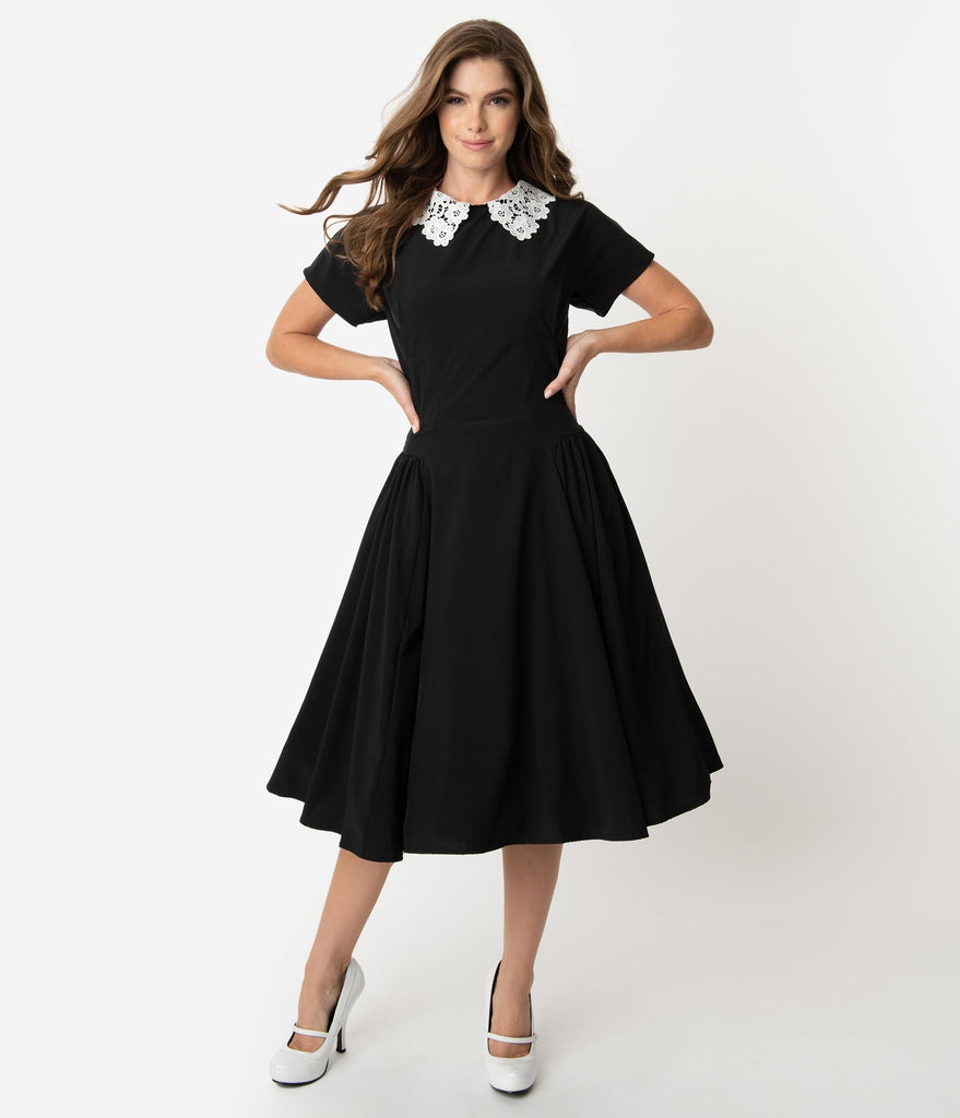 black and white vintage dress