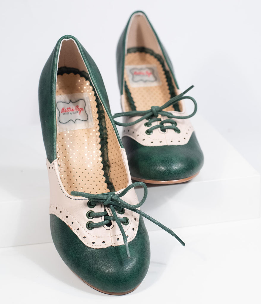 saddle oxford heels