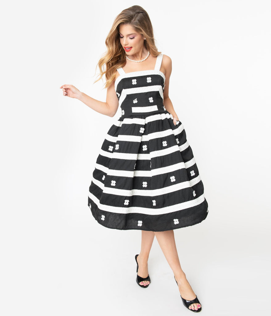 barbie black and white dress