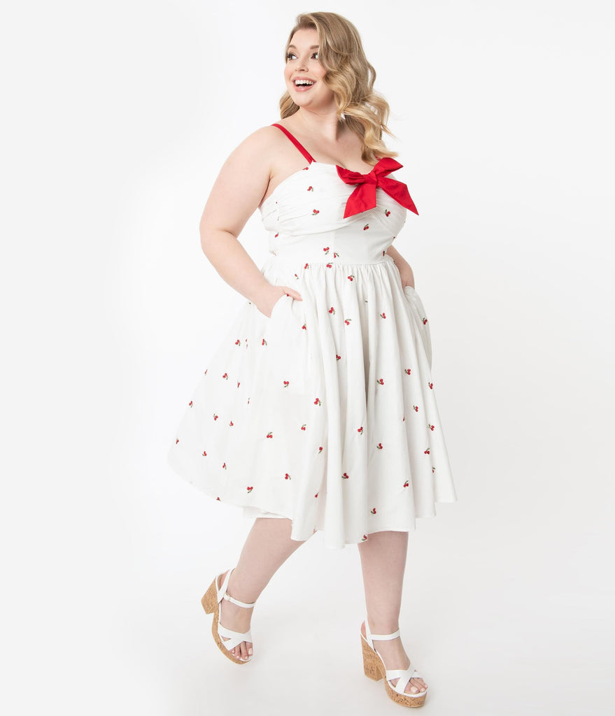 plus size white vintage dress